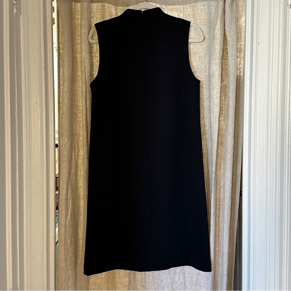 New with Tag - Ann Taylor Sleeveless Mock Neck Shift Dress - Black- 10 - Picture 6 of 8